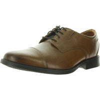 Mens Laceless Leather Oxfords 10 Wide Brown