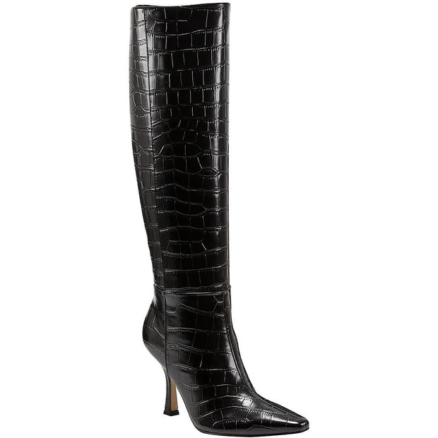 Vedanty Womens Faux Leather Pointed Toe Knee-High Boots