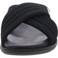 Mens Criss-Cross Leather Slide Sandals