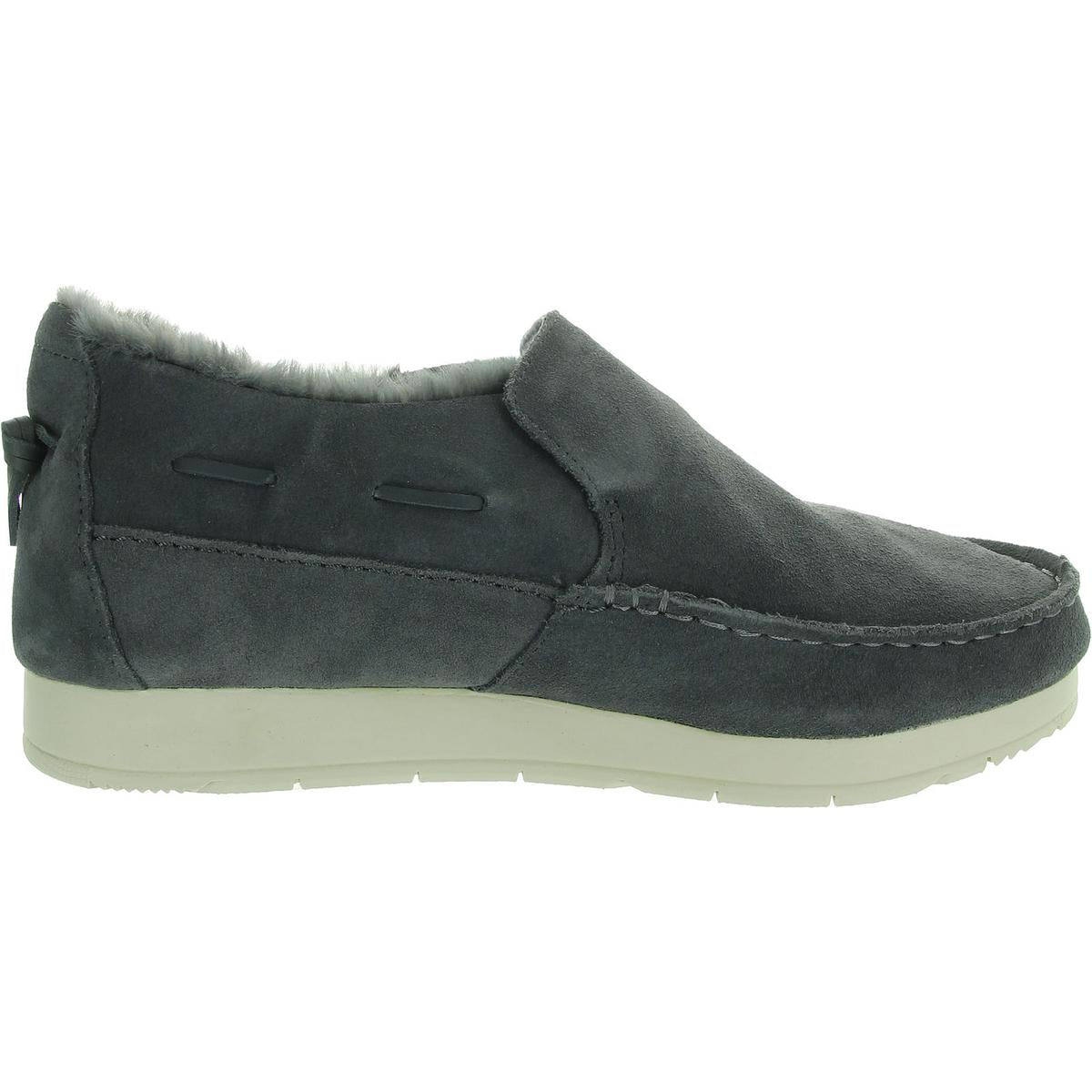 Moc-Sider Mens Faux Fur Faux Suede Slip-on Shoes