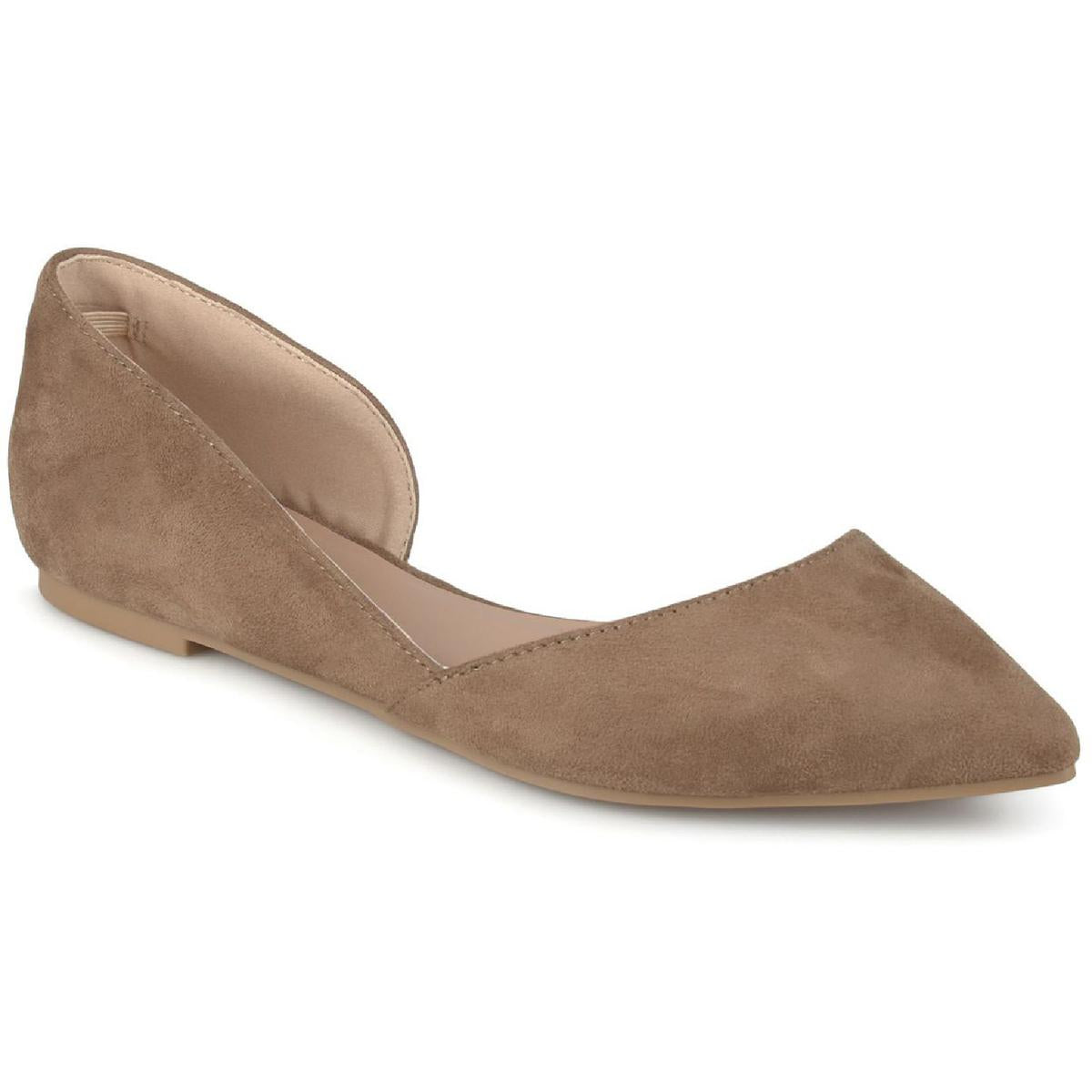 Ester Womens Faux Suede Slip On D'Orsay