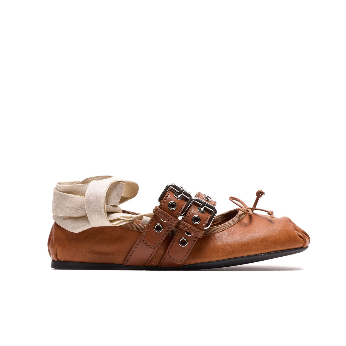 Miu Miu Miu Miu Women Nappa And Calf Leather Ballets
