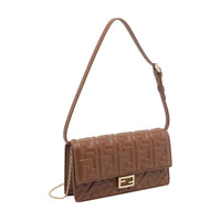 Fendi Women Nappa Sellier Baguette Wallet On Chain With Ff Motif