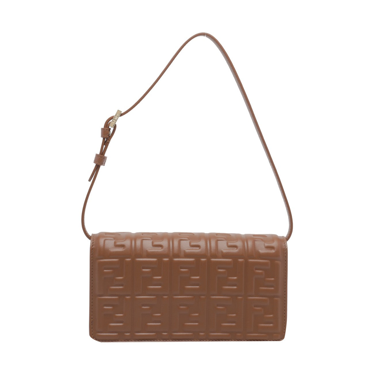 Fendi Women Nappa Sellier Baguette Wallet On Chain With Ff Motif