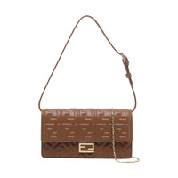 Fendi Women Nappa Sellier Baguette Wallet On Chain With Ff Motif
