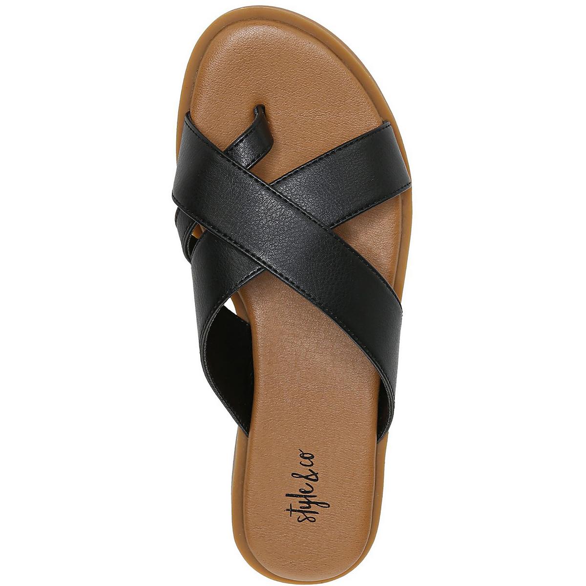 Carolyn Womens Slip On Flat Slide Sandals