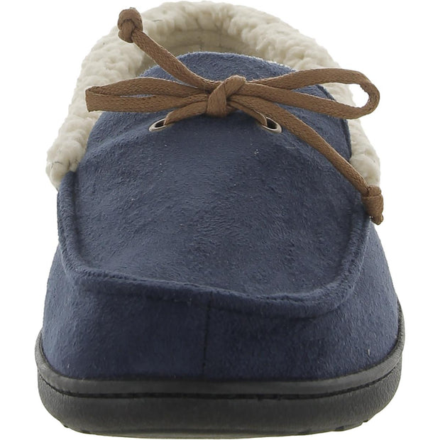 Vincent Mens Faux Suede Memory Foam Moccasin Slippers