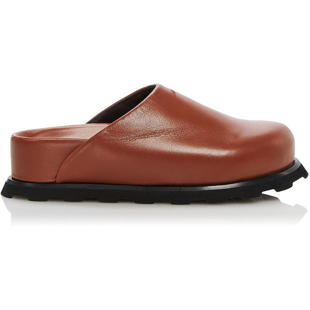 Womens Laceless Leather Mules