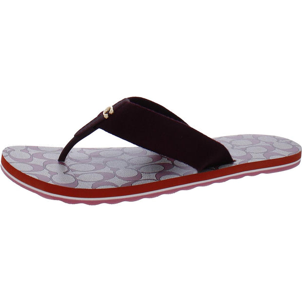 Zoe Webbed Womens Thong Slip On Flip-Flops