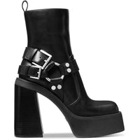 Womens Zipper Leather Booties