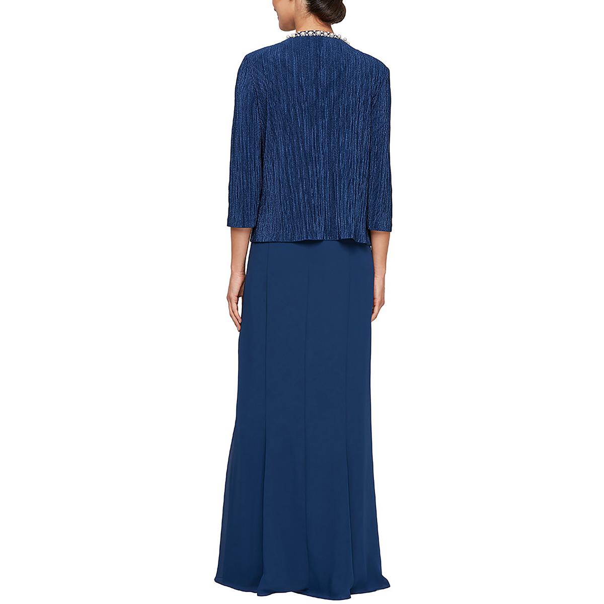 Womens Metallic 2PC Evening Dress