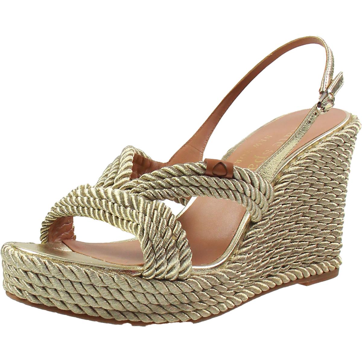 Tahiti Womens Braided Manmade Wedge Sandals