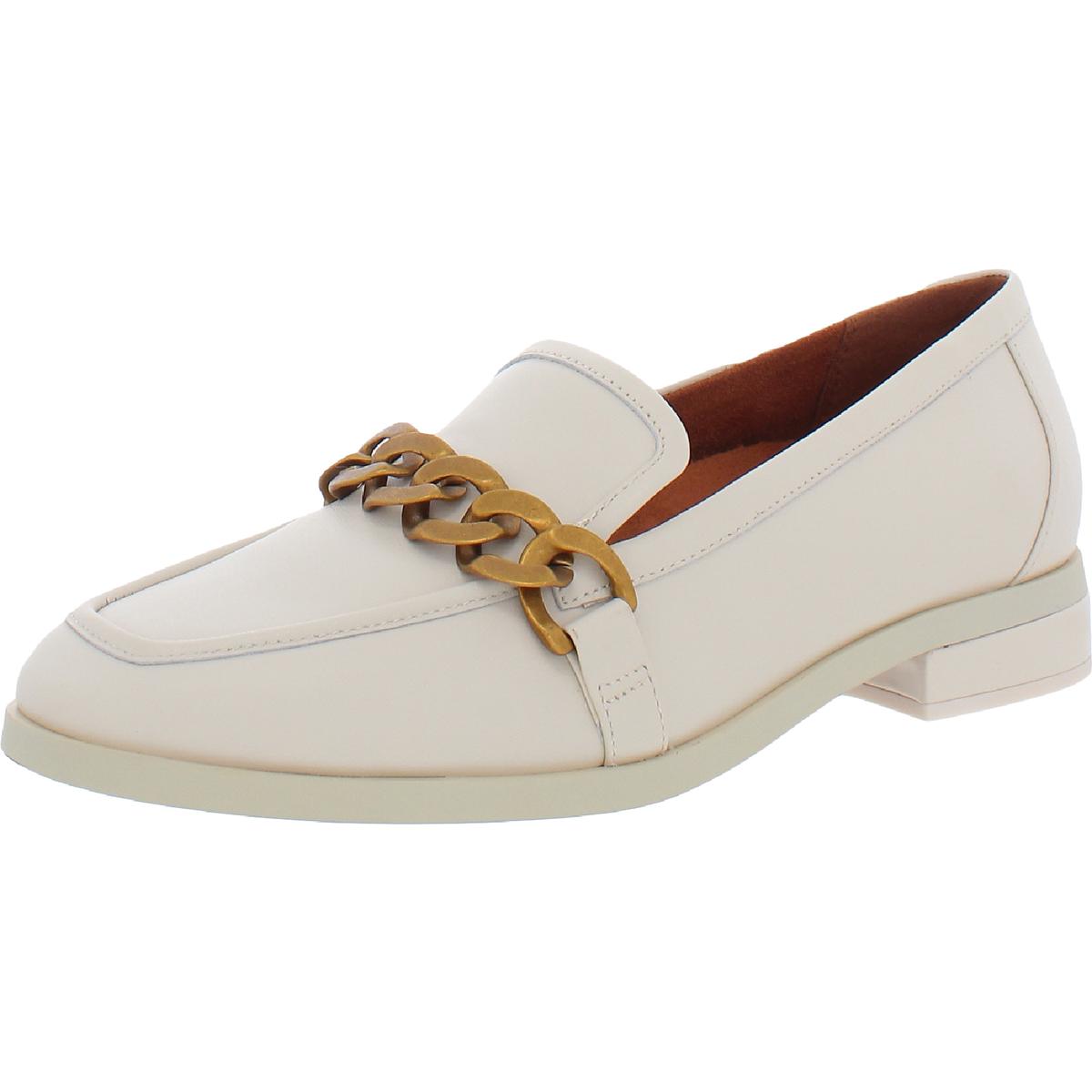 Mizelle Womens Leather Slip On Loafers