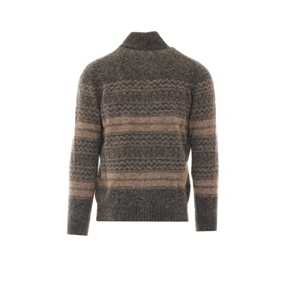 Brunello Cucinelli Brunello Cucinelli Men Nordic Jacquard High Neck Caridgan