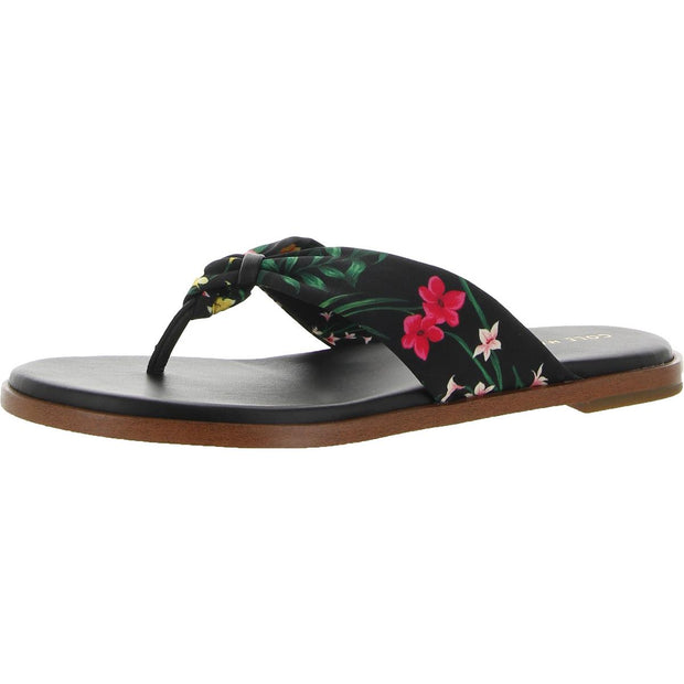Fiona Womens Floral Slide Thong Sandals