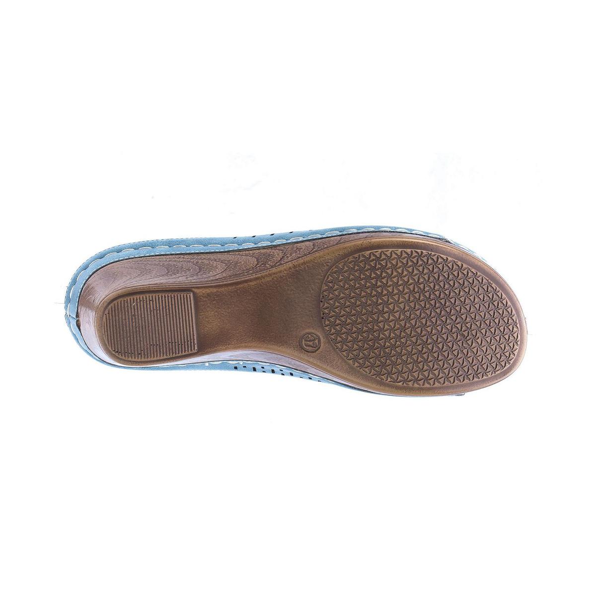 Juliet Womens Cushioned Footbed Faux Leather Wedge Sandals