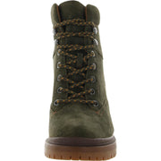 Trillis Womens Leather Lugged Combat & Lace-up Boots
