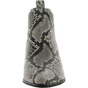 Gerri Womens Leather Snake Print Chelsea Boots