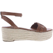 Jinky Womens Leather Ankle Strap Espadrilles