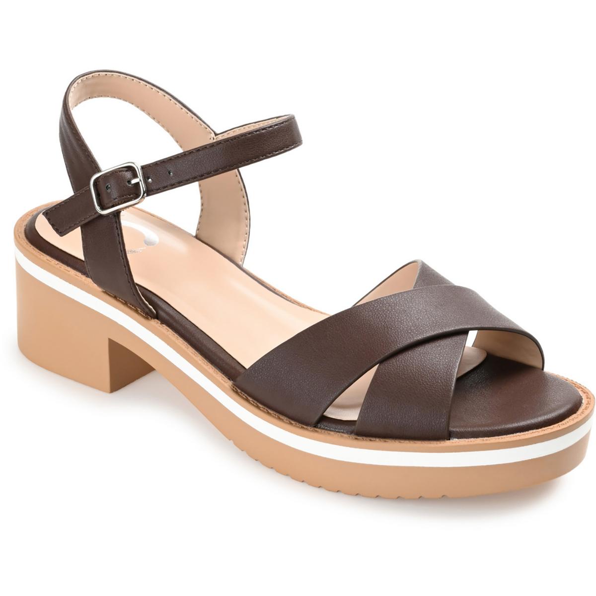 Hilaree Womens Faux Leather Warm Strappy Sandals