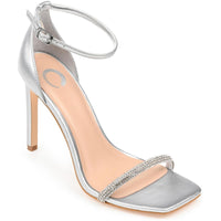 ZOYA Womens Faux Leather Pumps Silver