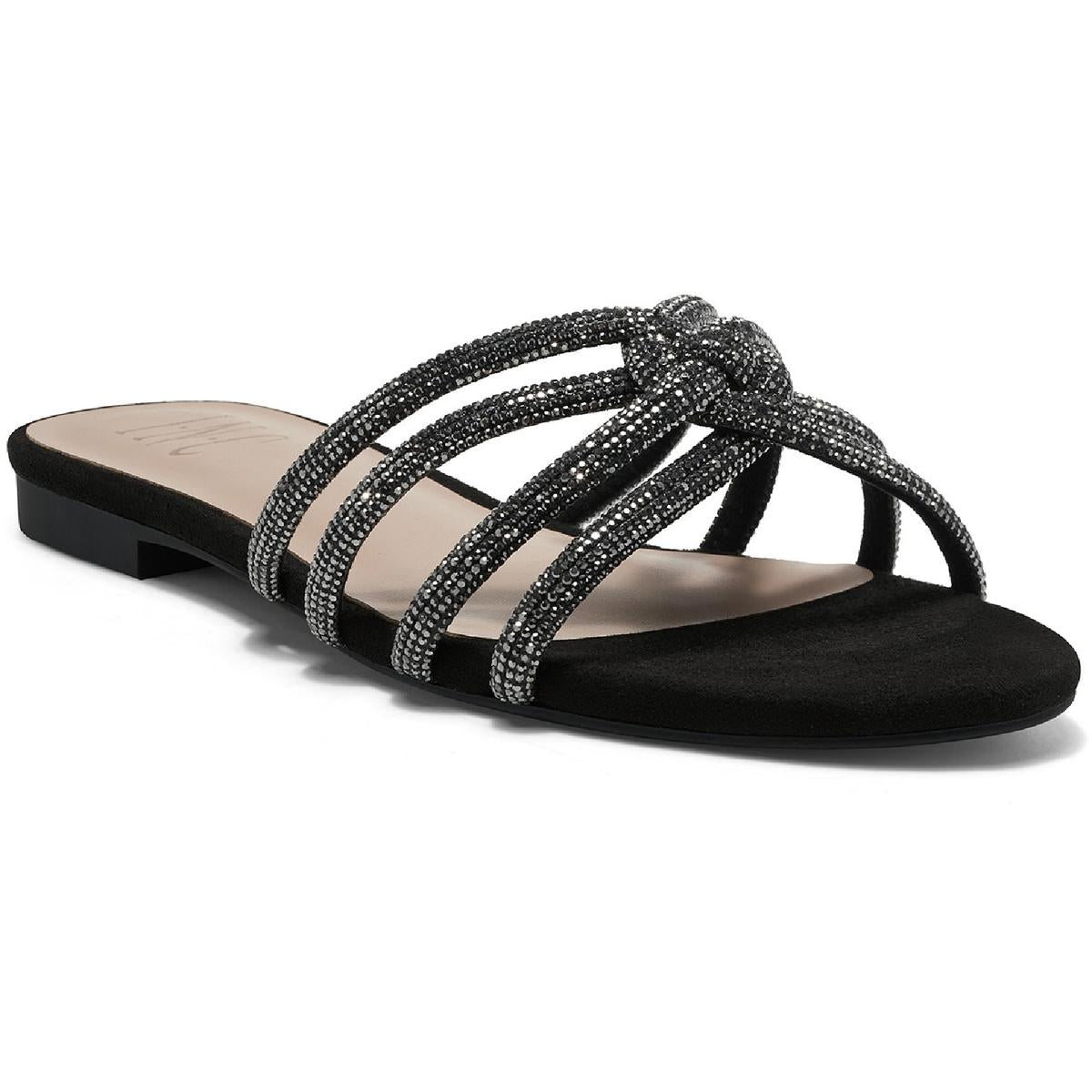 Ariah Womens Rhinestones Flat Slides