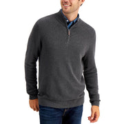 Mens Cotton 1/4 Zip Pullover Sweater