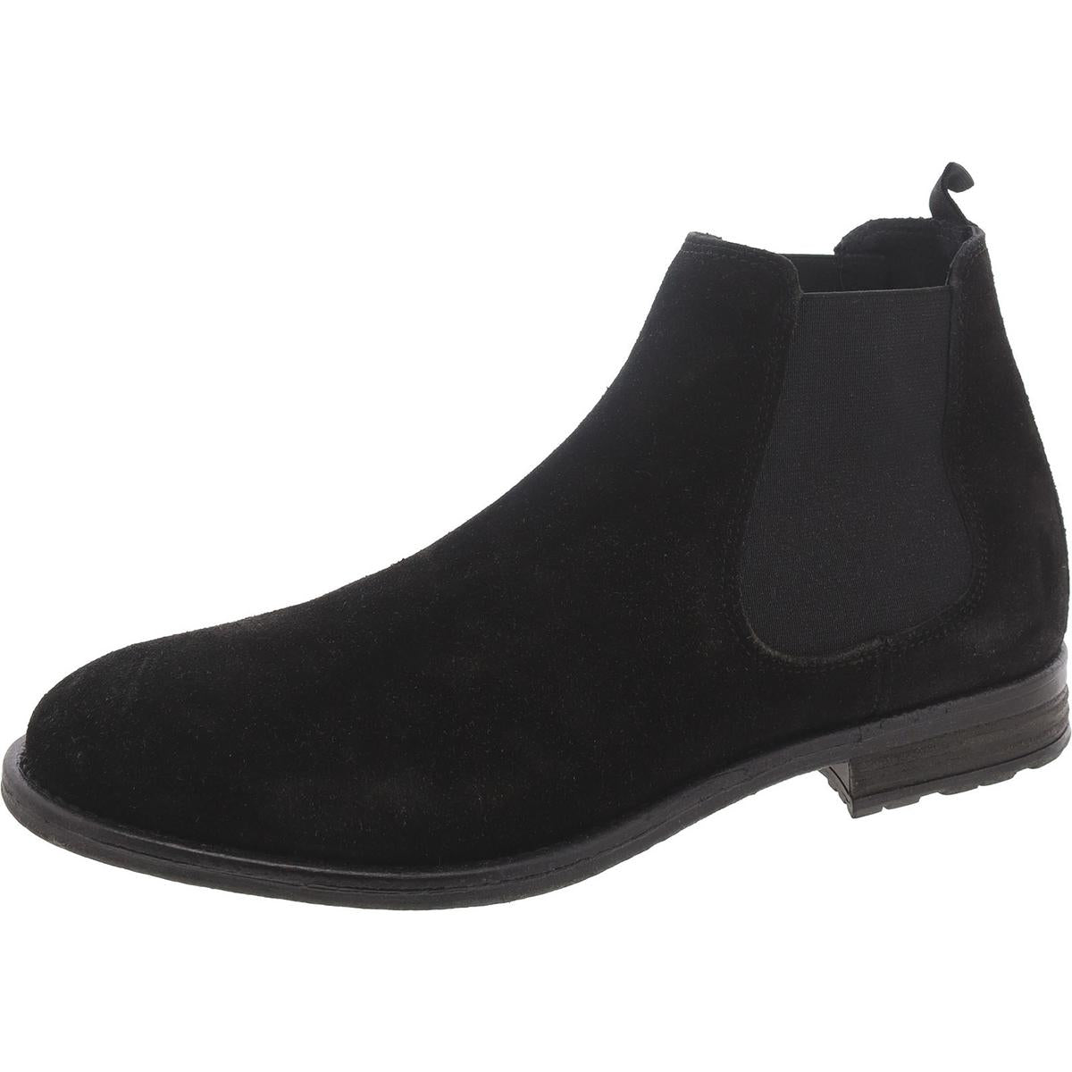 Mens Suede Pull On Chelsea Boots