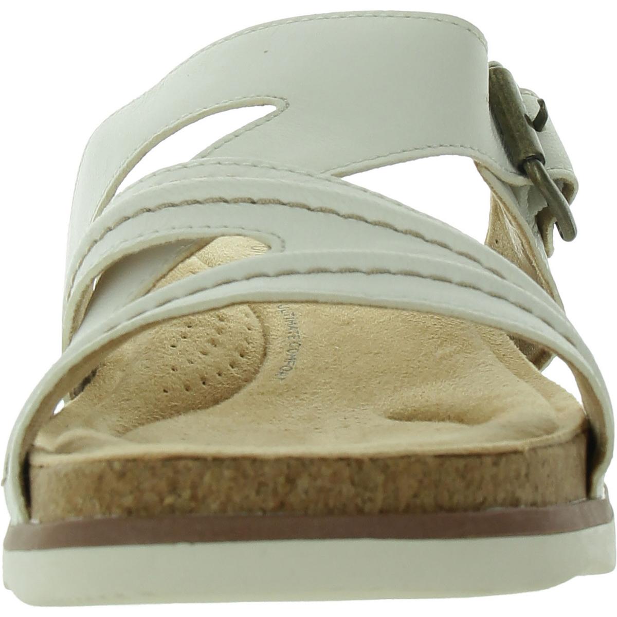 Womens Slip On Open Toe Wedge Sandals