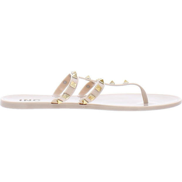 Ellie Womens Patent Flip-Flop Thong Sandals