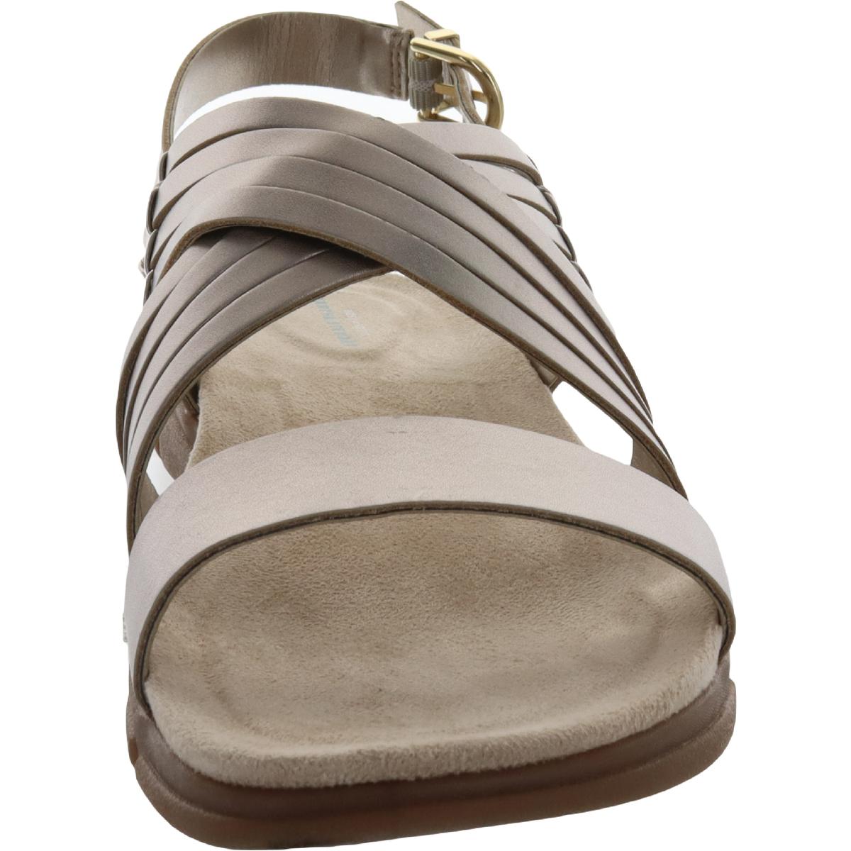 Marlis Womens Leather Padded Sole Slingback Sandals