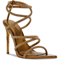 Womens Strappy Heels 8.5 Medium Bronze