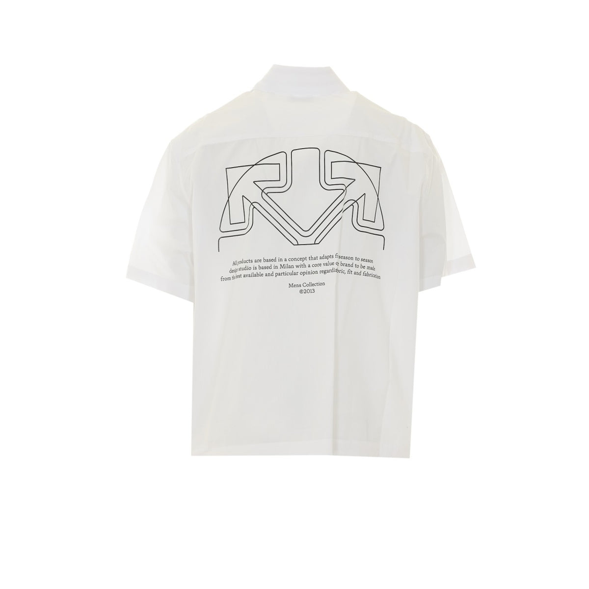 Off White Men Offline Half Arrow Bowling Shirt