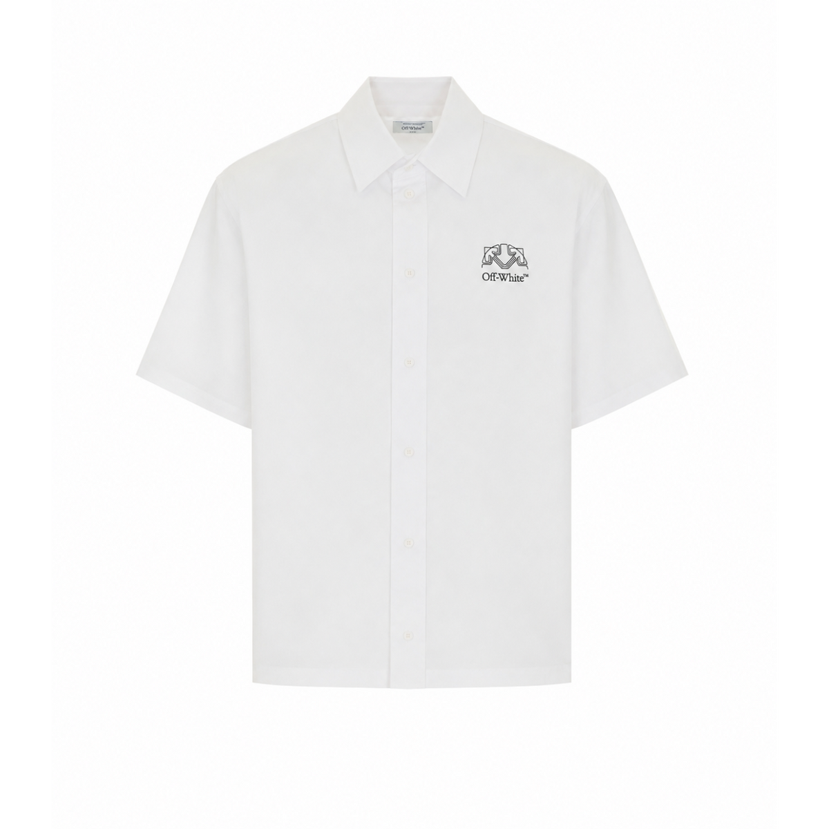 Off White Men Offline Half Arrow Bowling Shirt