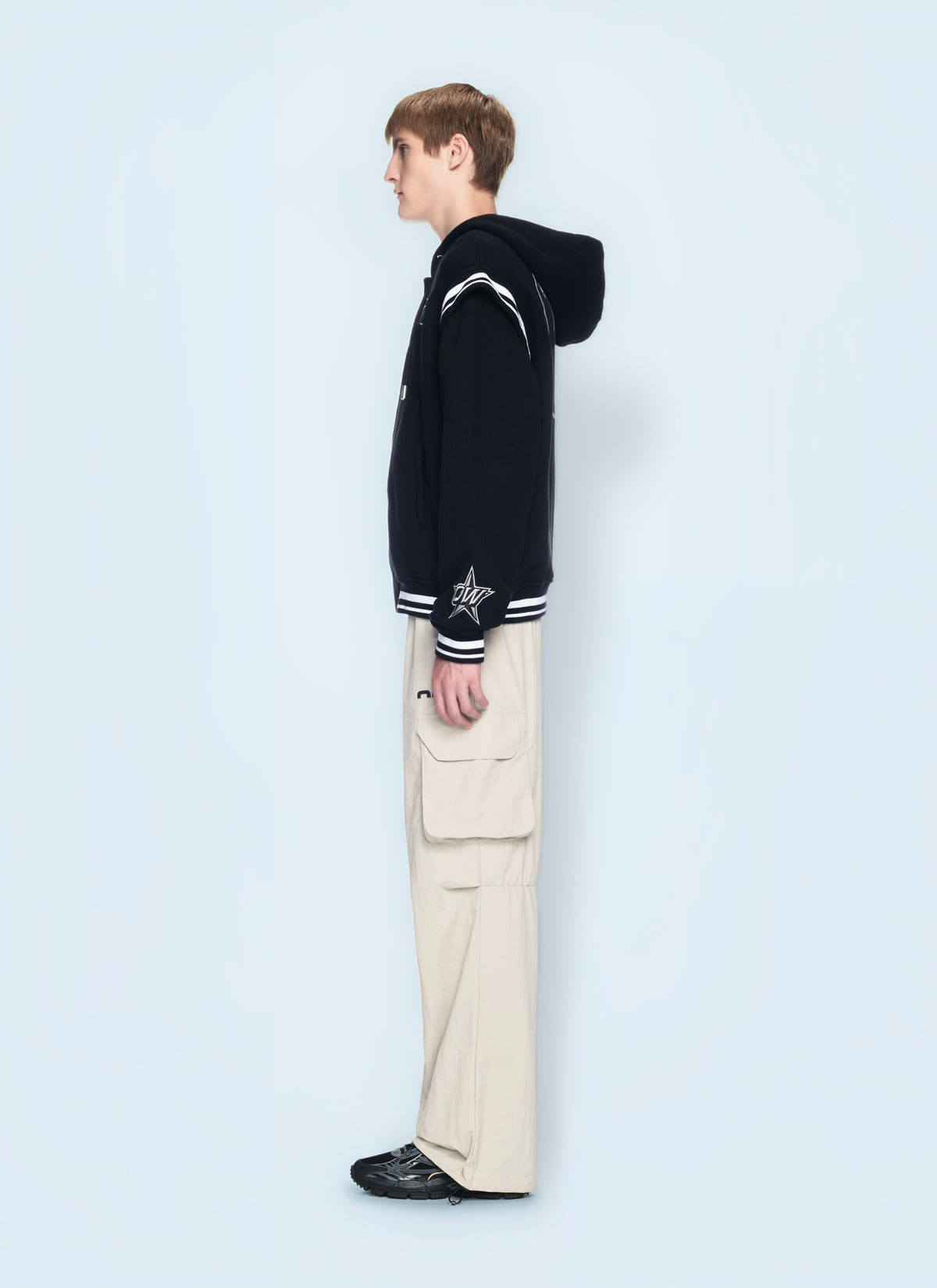 OFF WHITE Off White Men Fleece 00 Varsity Hooded Jacket
