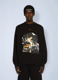 Off-White Men Cupid Paper Skate Crewneck Sweatshirt