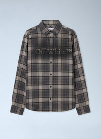 Off-White Men Spray Book Check Flannel Shirt