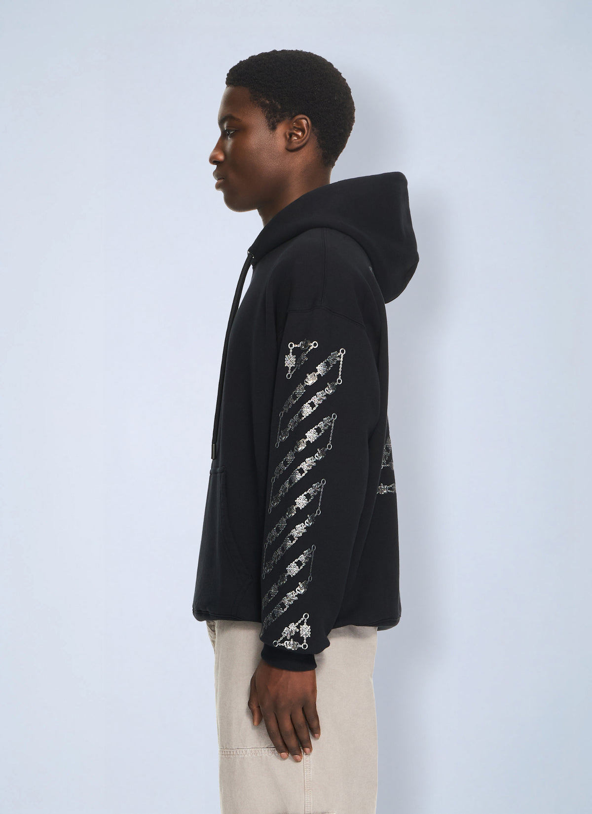 Off-White Men Chain Arrow Diagonal Skate Hoodie