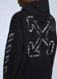 Off-White Men Chain Arrow Diagonal Skate Hoodie