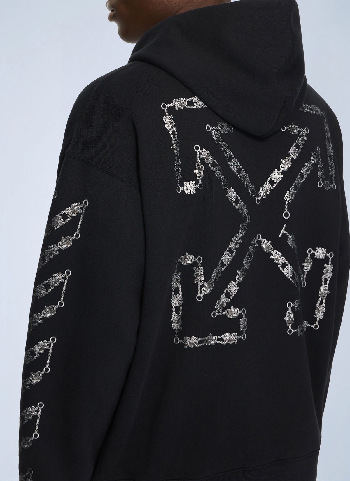 Off-White Men Chain Arrow Diagonal Skate Hoodie