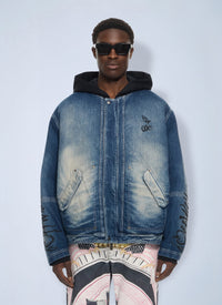 Off-White Men Cherry Jers Hoodie Den Jkt