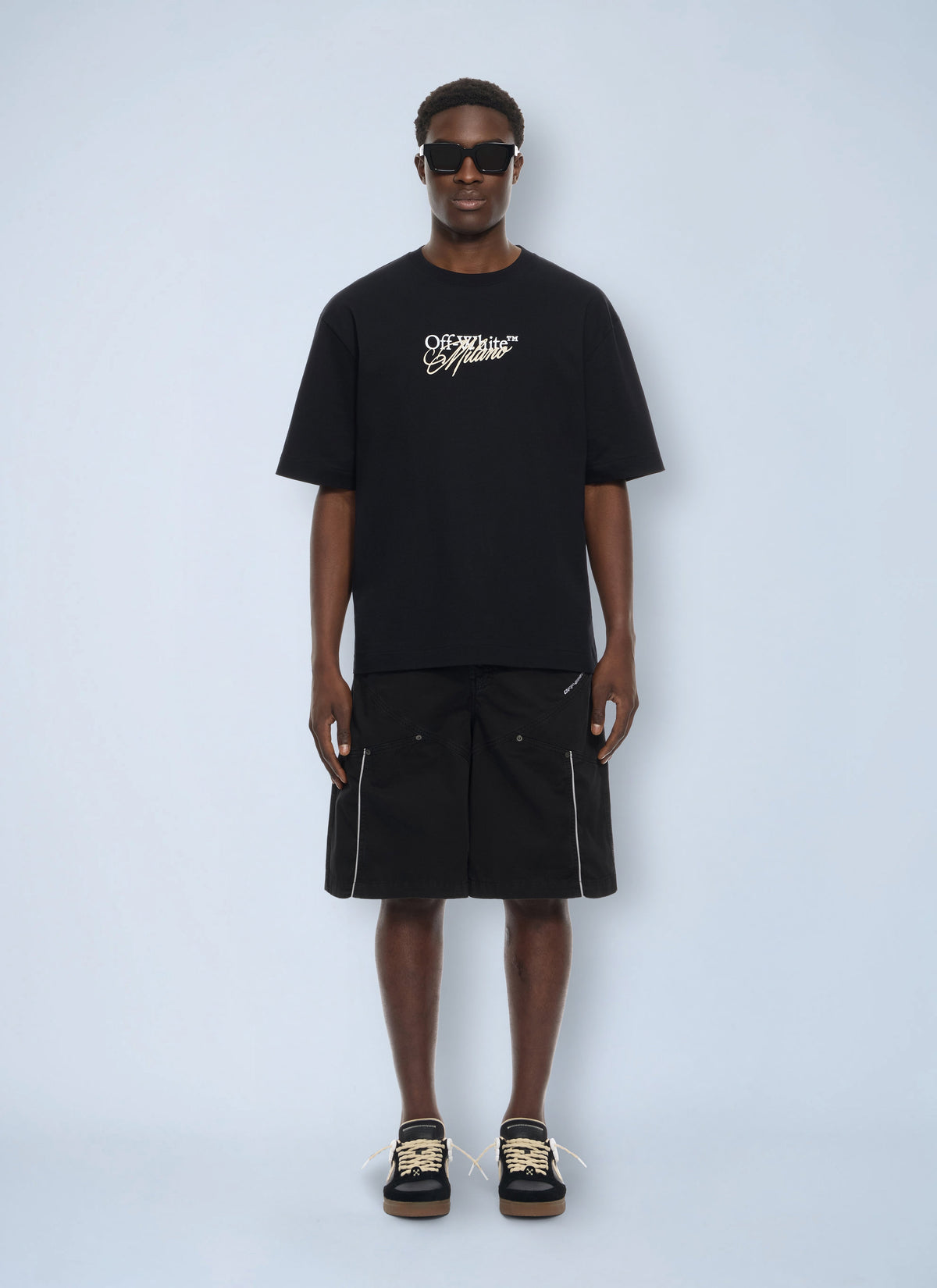 Off-White Men Owr Gd Gab Milit Relax Shorts