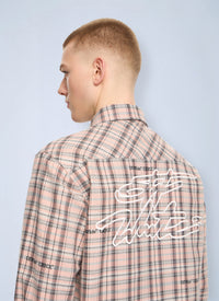 Off-White Men Marker Check Flannel Shirt