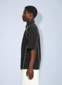 Off-White Men Garment-Dyed Sporty Bowling Shirt