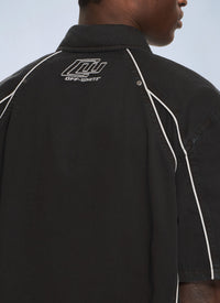 Off-White Men Garment-Dyed Sporty Bowling Shirt