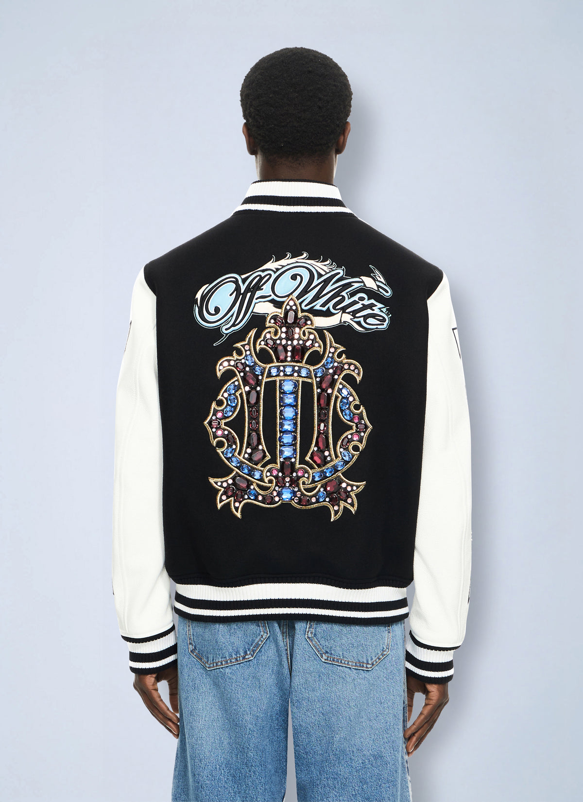 Off-White Men Royal Jewels Varsity Jacket
