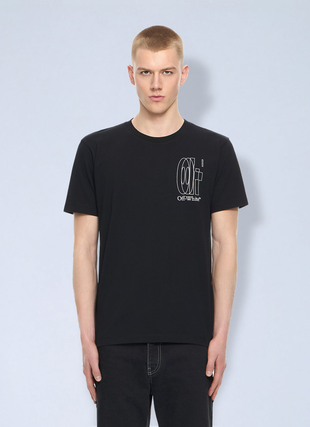 Off-White Men Outline Double Arrow Slim T-Shirt