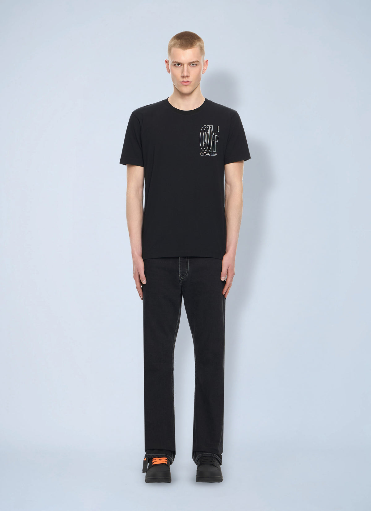 Off-White Men Outline Double Arrow Slim T-Shirt