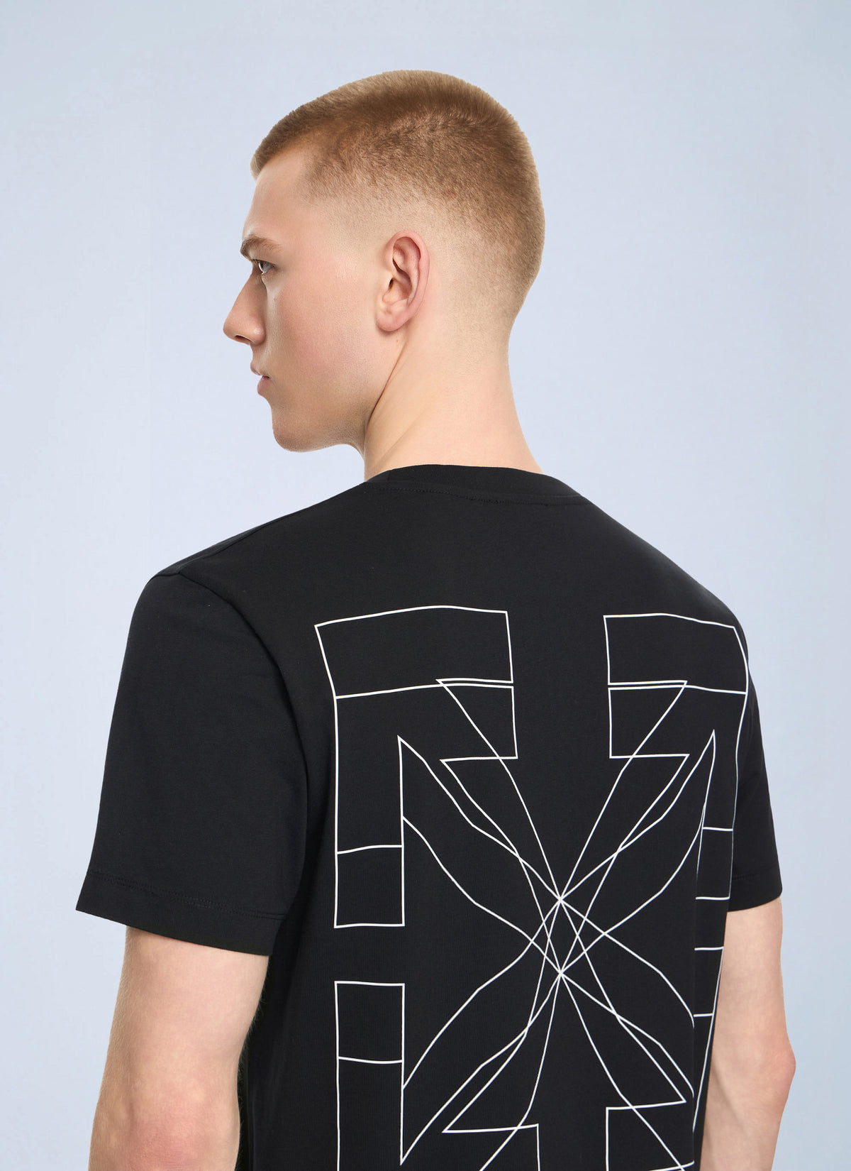 Off-White Men Outline Double Arrow Slim T-Shirt