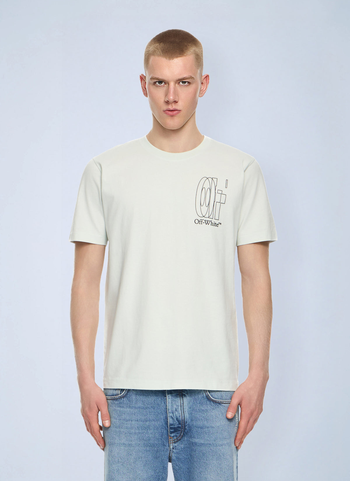 Off-White Men Outline Double Arrow Slim T-Shirt